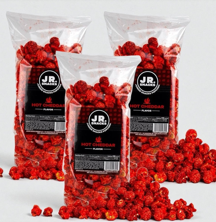 Junior Snacks Co. Hot Cheddar Popcorn - Korvel