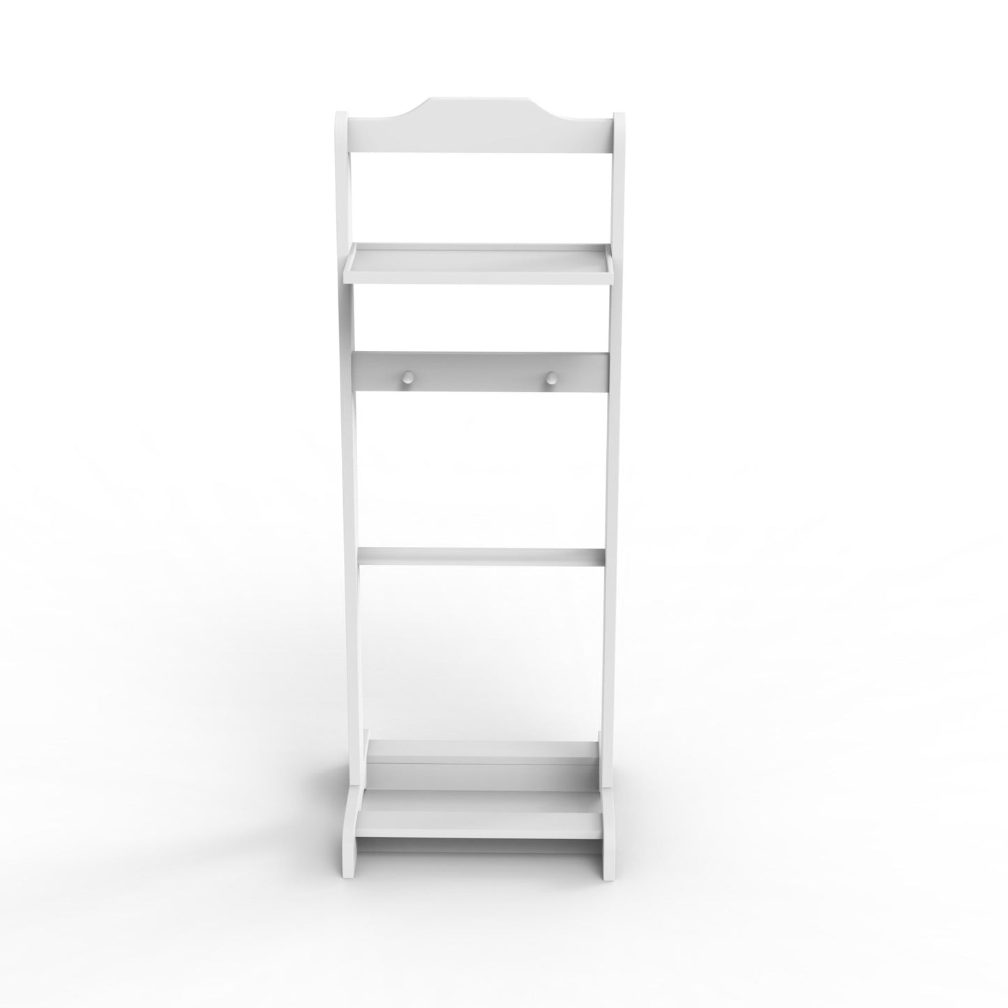 Accent Portable Garment Rack with Storage Organizer - White Finish