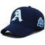Fashion Gothic Letter A Side Whale Embroidery Baseball Caps Spring and Autumn Outdoor Adjustable Casual Hats Sunscreen Hat - Korvel