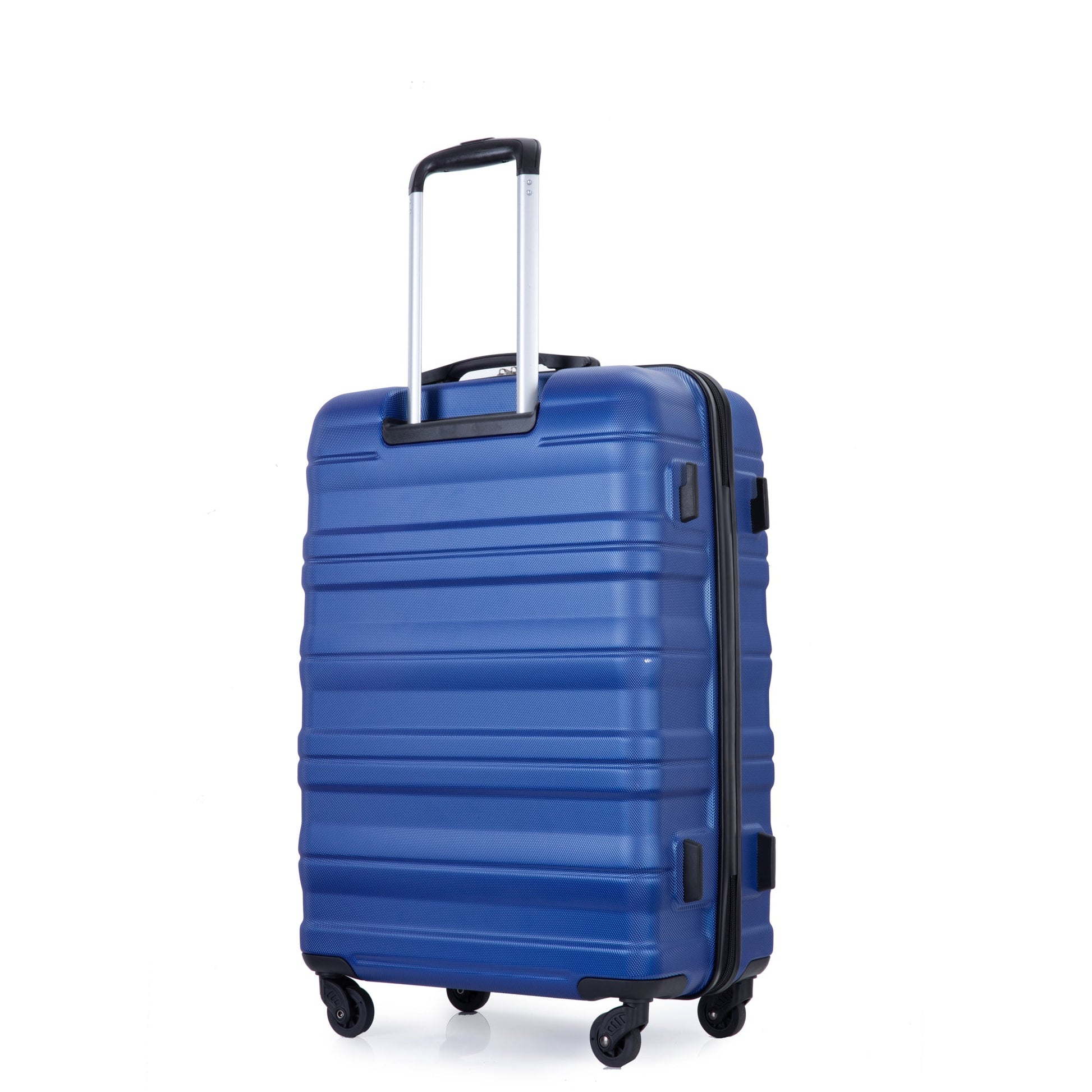 3 Piece Luggage Sets PC Lightweight & Durable Expandable Suitcase with Two Hooks, Spinner Wheels, TSA Lock, (21/25/29) Dark Blue - Korvel