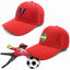 Anime soccer player hat embroidered red baseball cap duckbill cap - Korvel