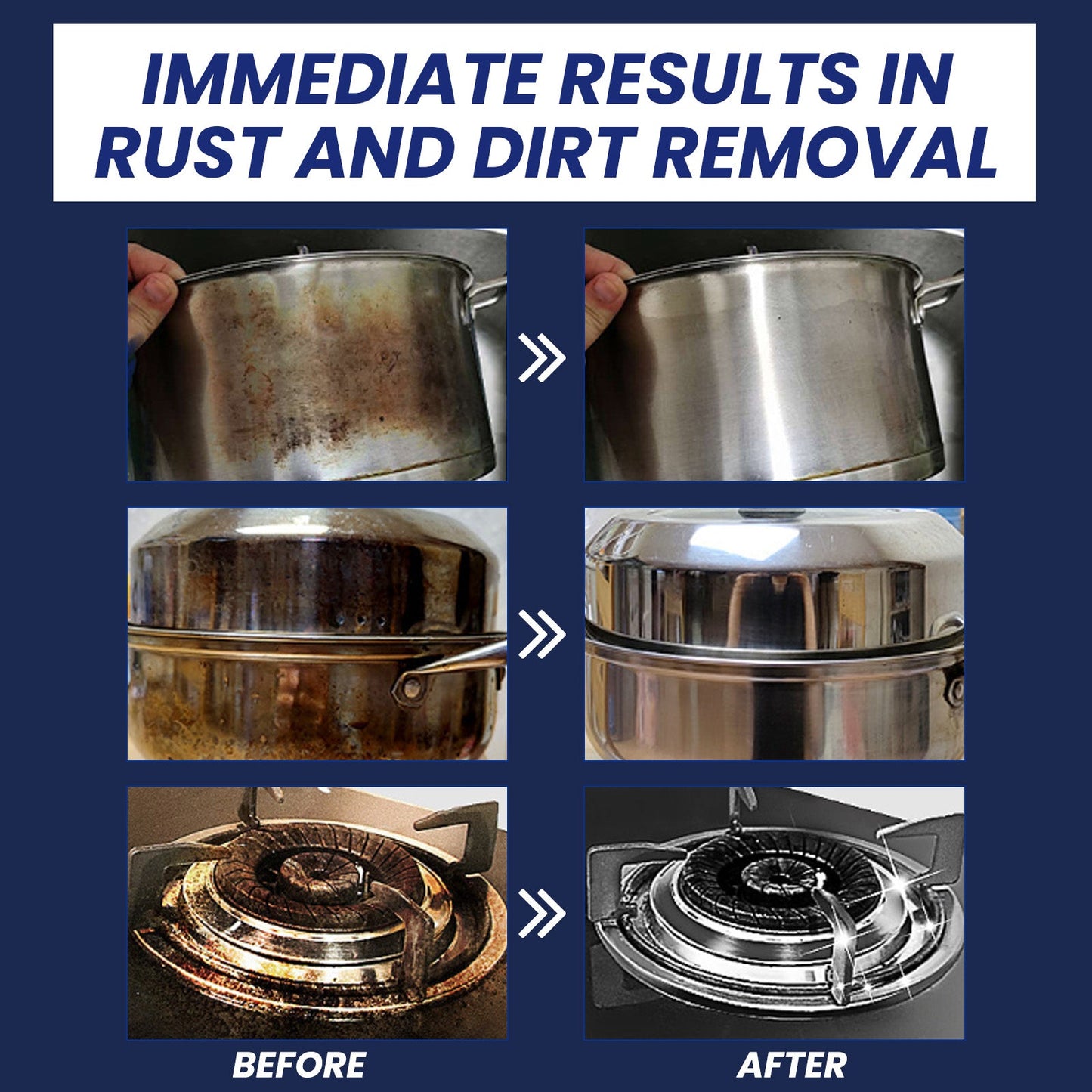 Stainless Steel Cleaning Cream, Kitchen Stove Stainless Steel Pot With Stubborn Stains And Black Dirt Clean Decontamination - Korvel