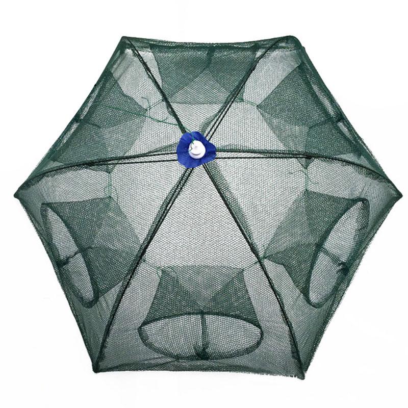 Filet de pêche hexagonal portable à 6 trous