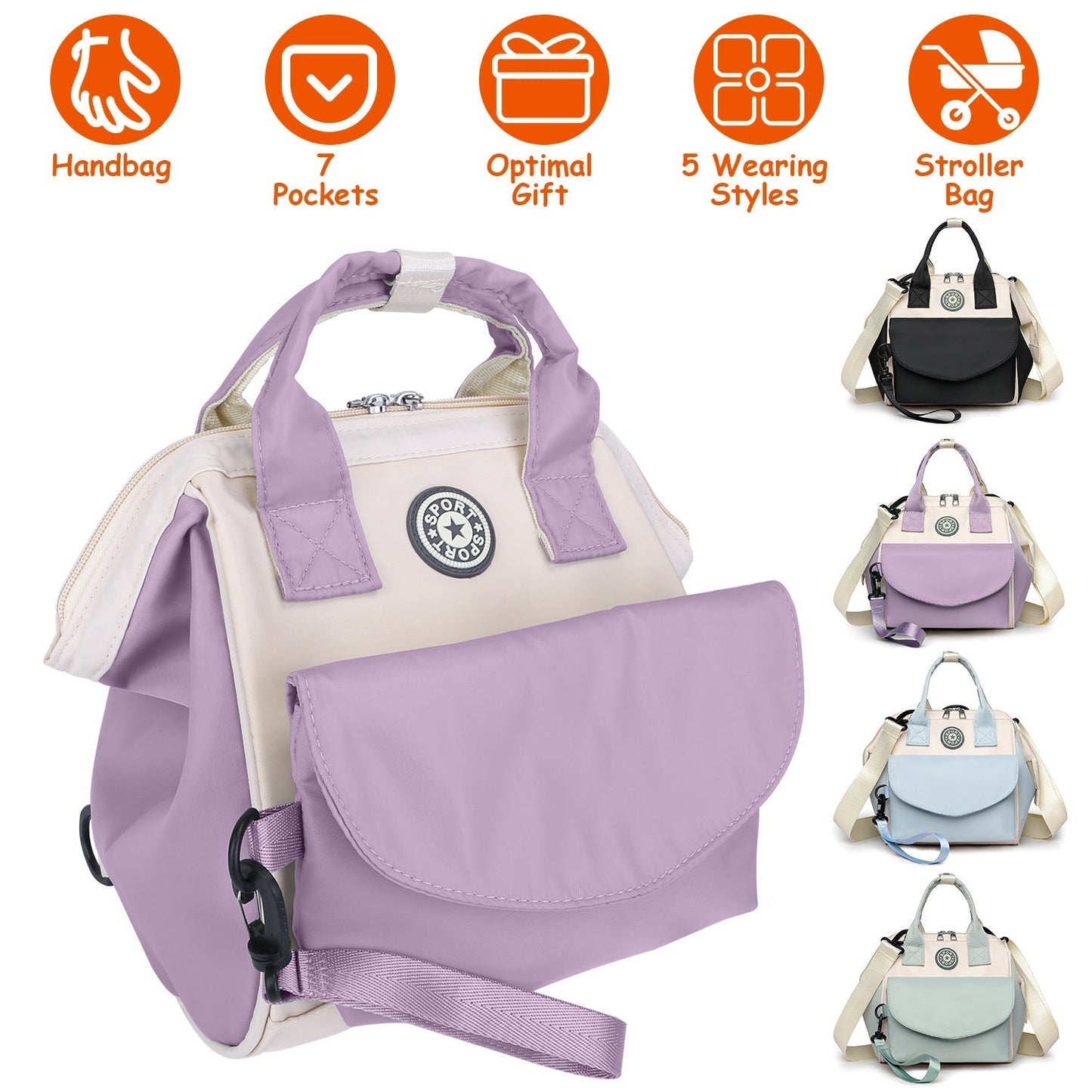 GBruno Baby Nappy Diaper Bag - Purple