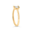 14K Yellow Gold Plated Sterling Silver Baguette Diamond Ring
