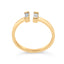 14K Yellow Gold Plated Sterling Silver Baguette Diamond Ring