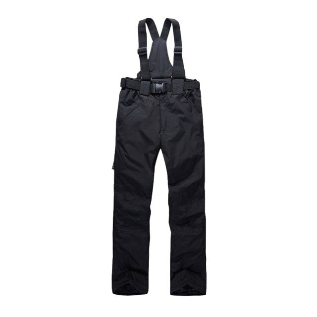 Women Men Ski Pants Brands Outdoor Sports Suspenders Windproof Waterproof Trousers - Korvel