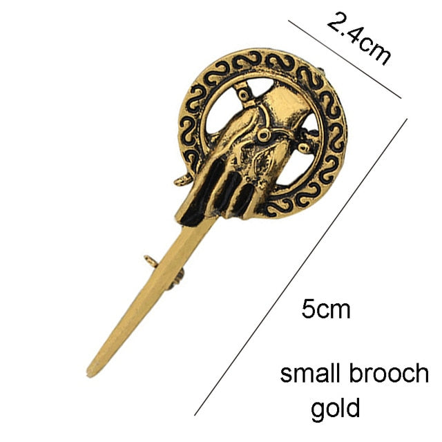 Game of Thrones Song of Ice and Fire Brooch Hand of the King Lapel Inspired Authentic Prop Pin Badge Brooches Movie Jewelry - Korvel