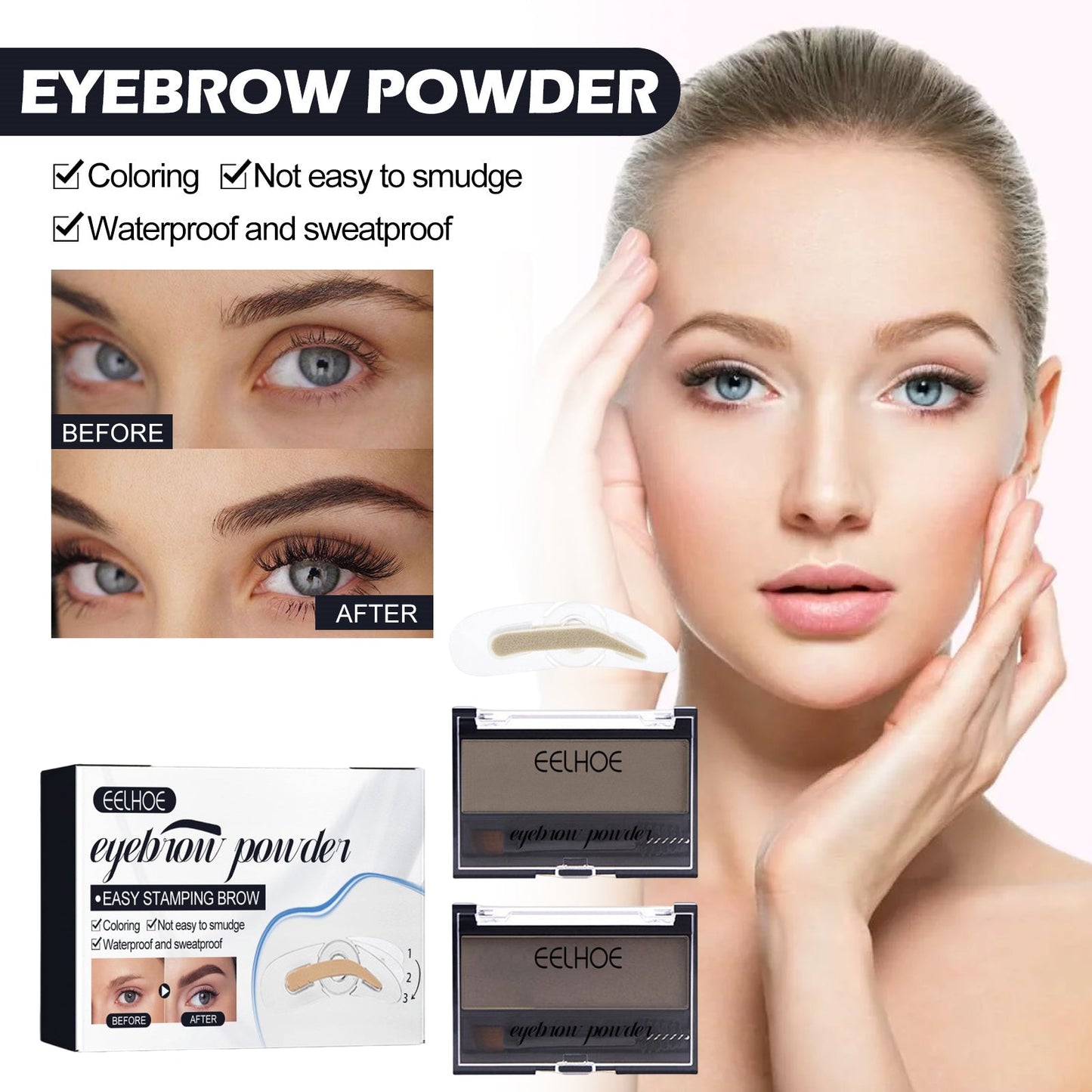 Juego de Polvo para Cejas Premium para una Definición Natural