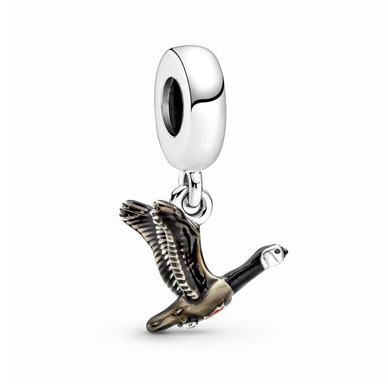 S925 sterling silver eternal confession double surround heart small motorcycle DIY accessories - Korvel