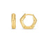 Aros Huggie de Bambú en Oro Amarillo de 14k