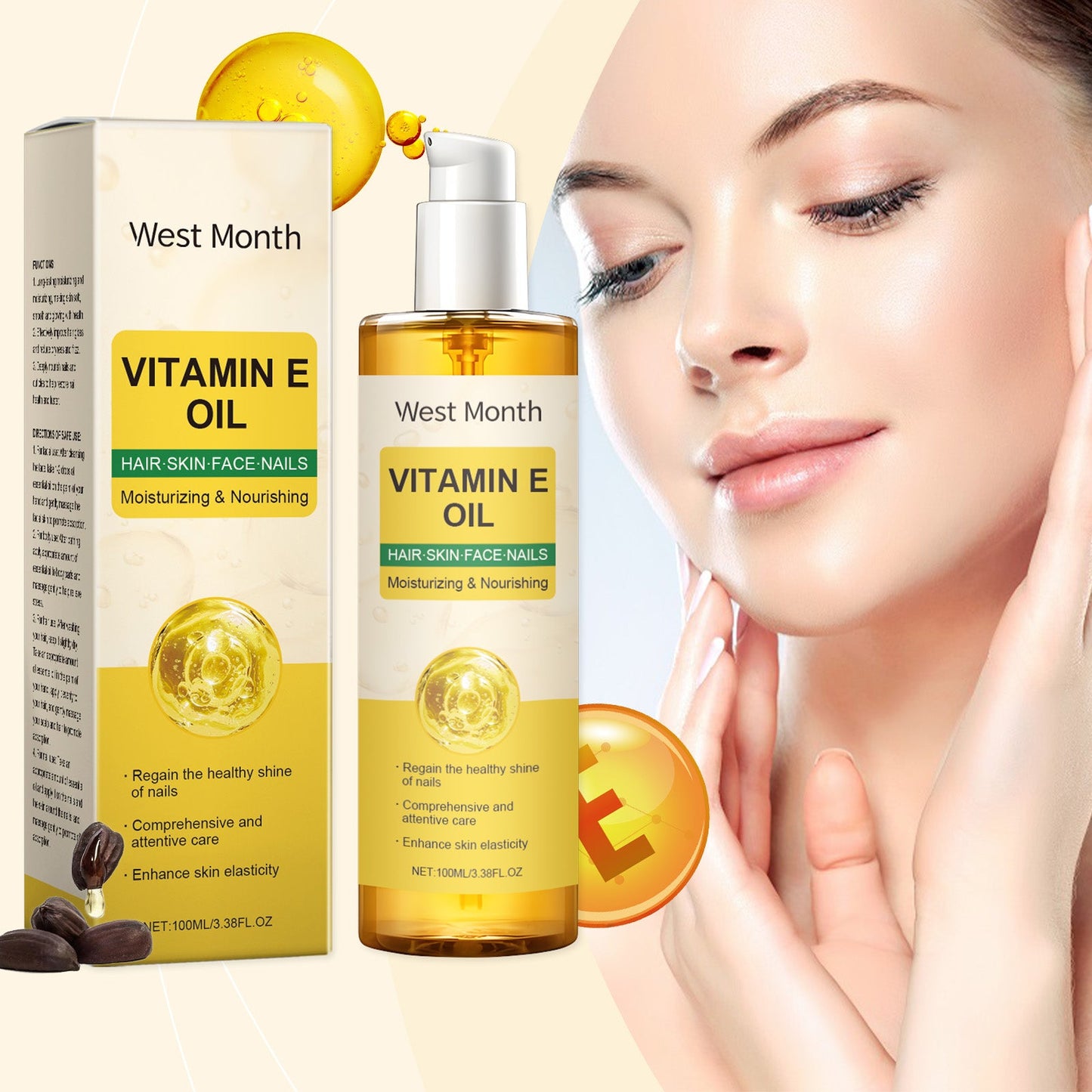Nourishing Vitamin E Body Oil for Skin and Hair Care