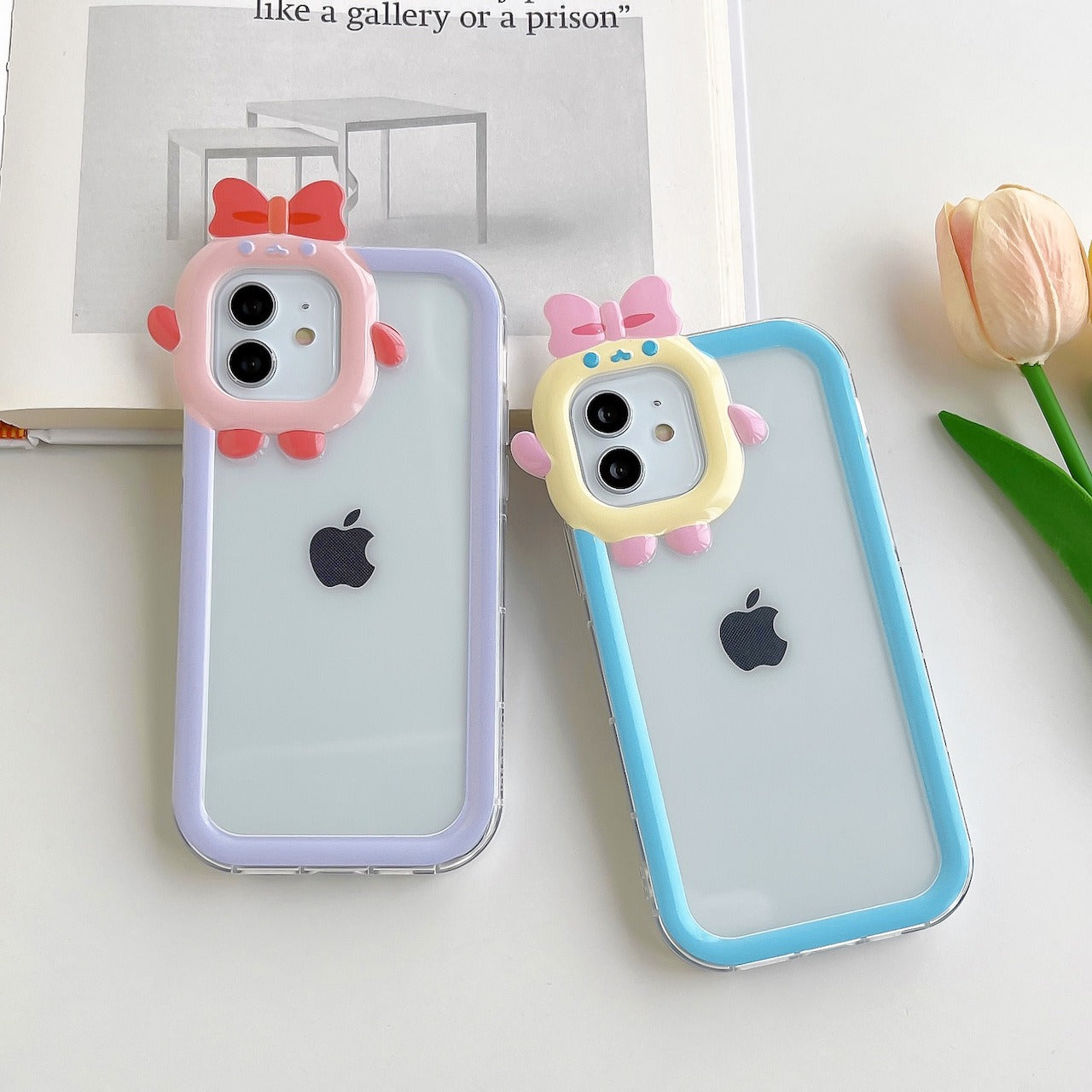 Multi Color Small Monster Lens For Apple iPhone 14maxe Phone Case Angel Eye 12pro Transparent TPU13/XR Soft Cover - Korvel