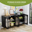 Modern Accent Sideboard Cabinet with Acrylic Doors, Freestanding Storage Cupboard Console Table for Kitchen Dining Black - Korvel