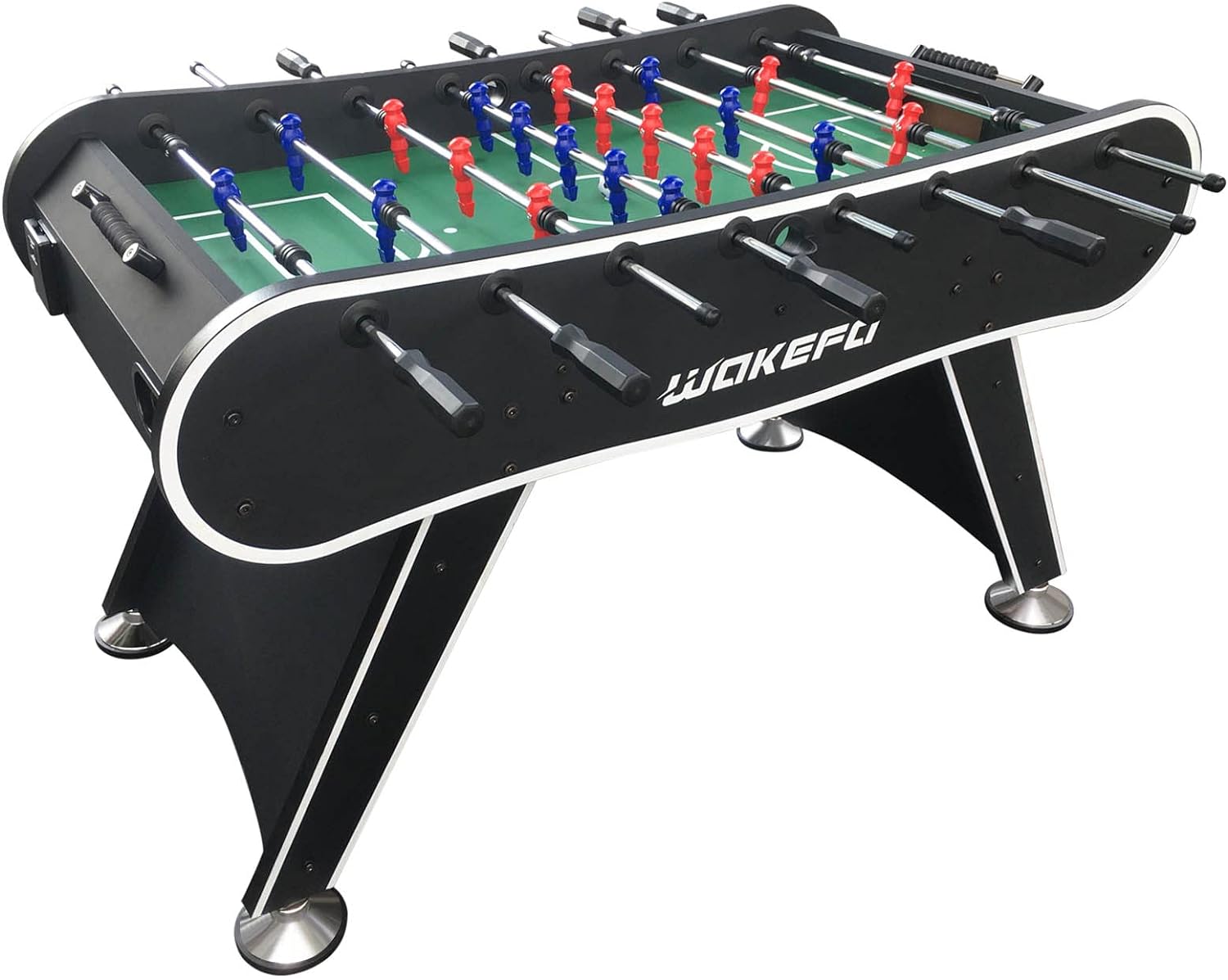 Table Soccer Arcade Game: Table Soccer Table - A match sized soccer table with 2 balls and 2 beverage racks - Korvel