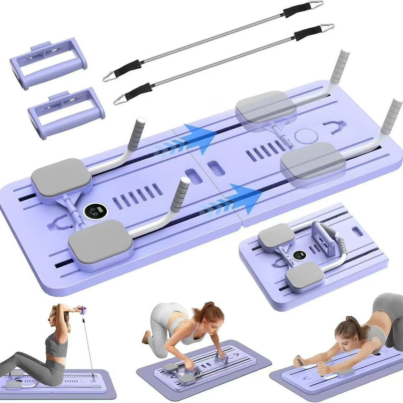 Multi functional belly board foldable Pilates board abdominal trainer chest muscle exercise board support device - Korvel