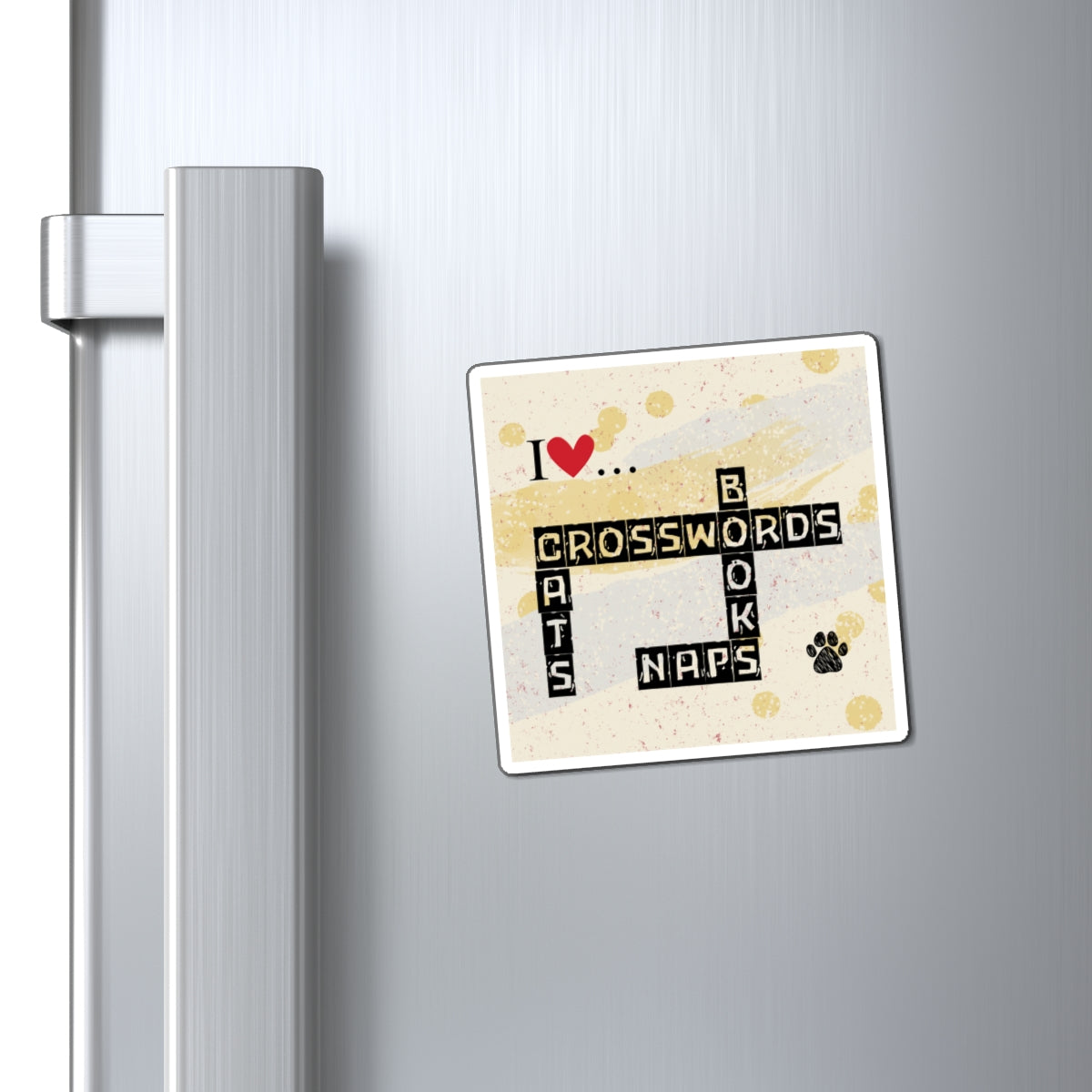 Whimsical Cat-Themed Crosswords Magnets - Korvel