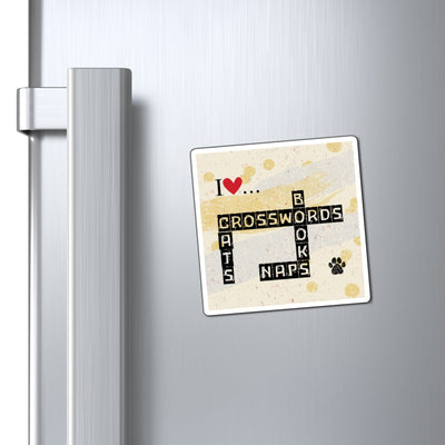 Whimsical Cat-Themed Crosswords Magnets - Korvel