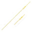 Collar de cadena de cable doble extensible de oro amarillo de 14k