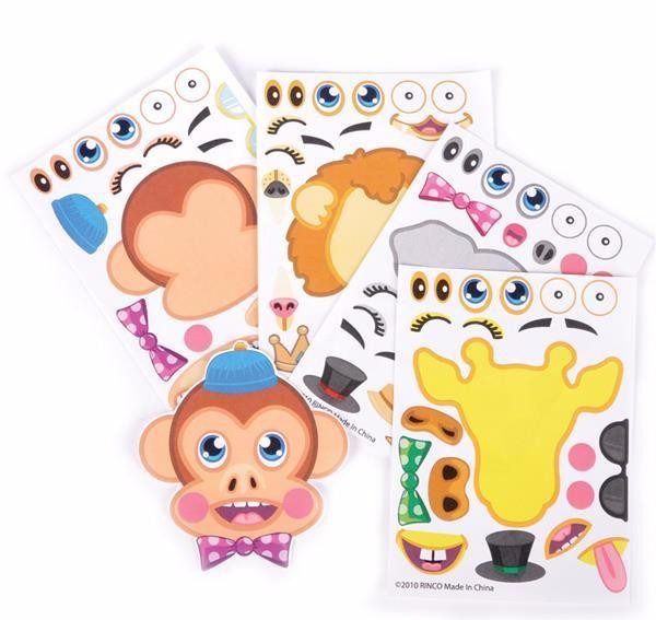 MAKE ZOO ANIMAL STICKERS - 12 COUNT                            (OVER-STOCK SALE) - Korvel