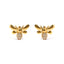 Boucles d'oreilles en or jaune 10K avec accents de diamant en forme de bourdon