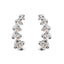 Boucles d'oreilles en diamant escalade en or blanc 10K