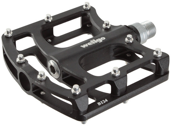 Pédales de plateforme Wellgo B124 - Finition noire premium