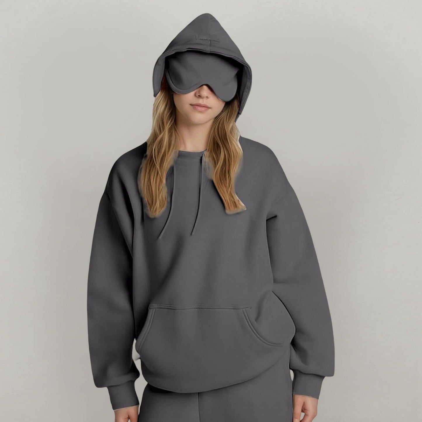 Haut à capuche uni pour femmes - Vêtements de sport premium