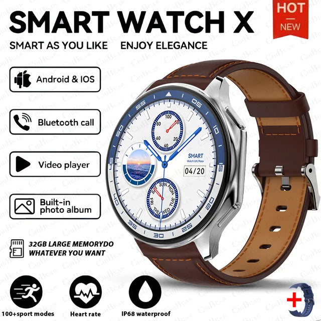 DT Watch X smartwatch with 4G large memory, local music and video playback, waterproof Bluetooth calling, smart phone - Korvel