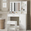 Elegant Lighted Vanity with Large Drawer and Adjustable Brightness