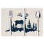 Reindeer Print Christmas Placemats - Insulated Linen Coasters