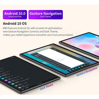 Teclast M40 10.1'' Tablet 1920x1200 4G Network UNISOC T618 Octa Core 6GB RAM 128GB ROM Tablets PC Android 10 Dual Wifi Type-C - Korvel