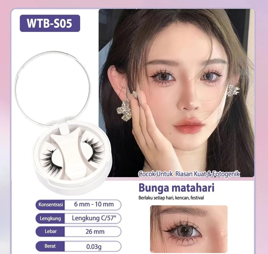 Natural Thick Portable Adhesive Free Magnetic Eyelashes