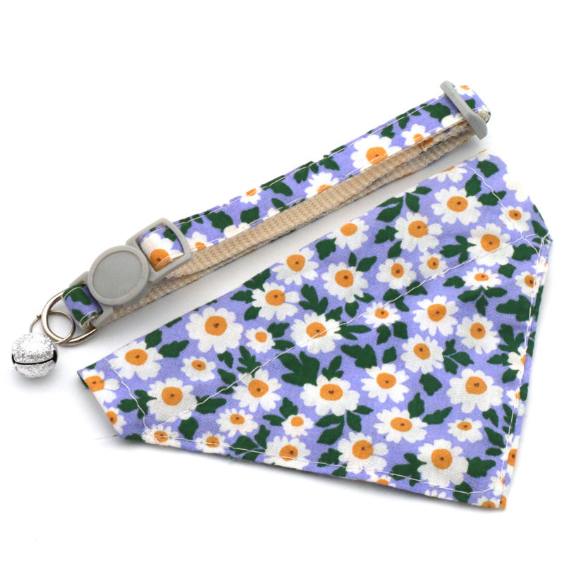 Bufanda Triangular Floral Margarita para Mascotas