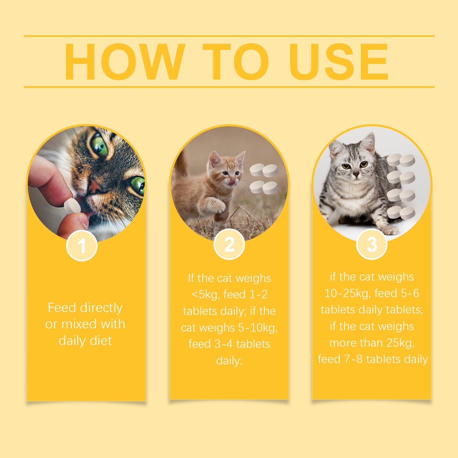 Cat Care With Multi-Dimensional Fish Oil Tablets Cat Care Vitamin Moisturizing Skin Fish Oil Care Tablets - Korvel