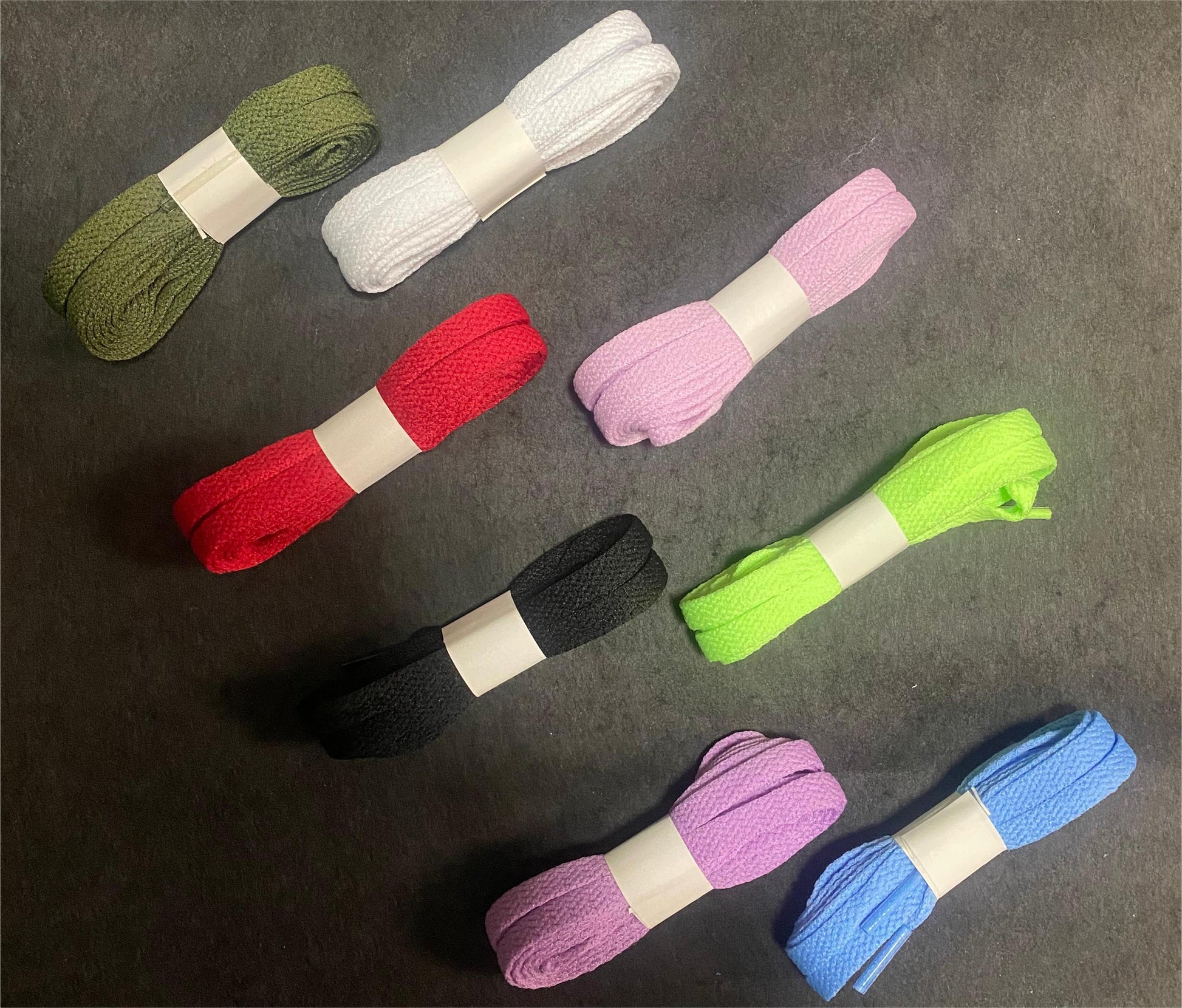 Unique design style shoelaces, flat 8 pairs of 8 color shoelaces - Korvel