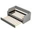 Upholstered Daybed with Trundle, Wood Slat Support,Upholstered Frame Sofa Bed   Twin Gray - Korvel