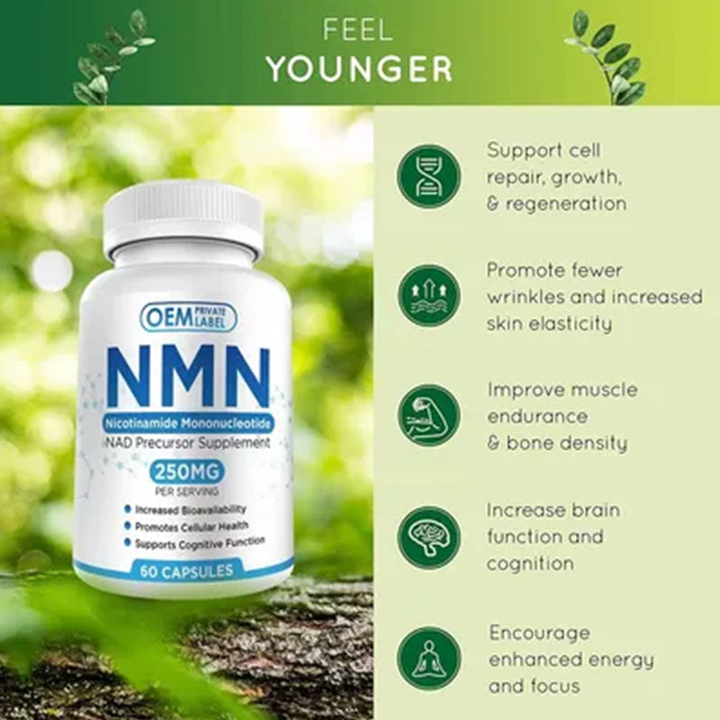 N.M.N Capsules Anti aging Capsules Nicotinamide Mononucleotide Capsules - Korvel