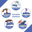 Aerobics Step Platform Height-Adjustable Fitness Equipment Stepper Trainer Exercise Step Platform Sliding Lifting Pad Blue - Korvel
