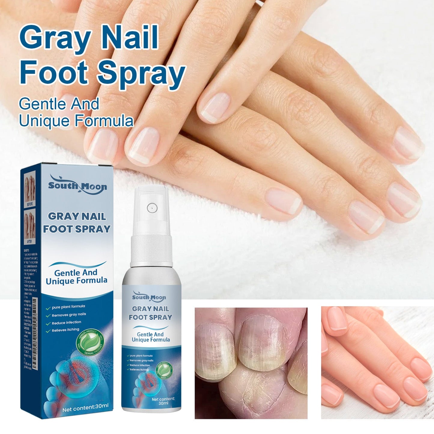Moisturizing Nail Care Spray for Brightening Foot Nails