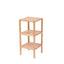 3-Tier Birch Bathroom Shelf, Narrow Shelving Unit, Multifunctional Storage Rack, Corner Rack, for Kitchen, Living Room - Korvel
