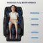 Full body deep tissue massage chair, foot massage, 8 fixed massage rollers, touch screen suitable for 5.1-5.75 feet high (black) - Korvel