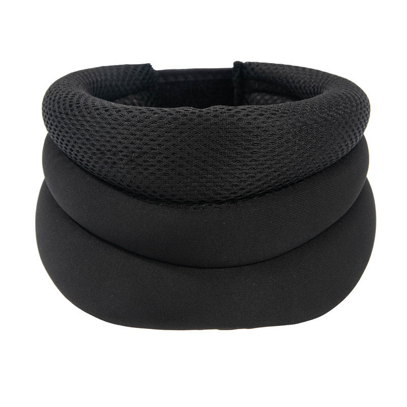 Three layer sponge neck support, breathable, high elasticity, anti bowing, forward leaning, cervical neck decompression, office neck cover - Korvel