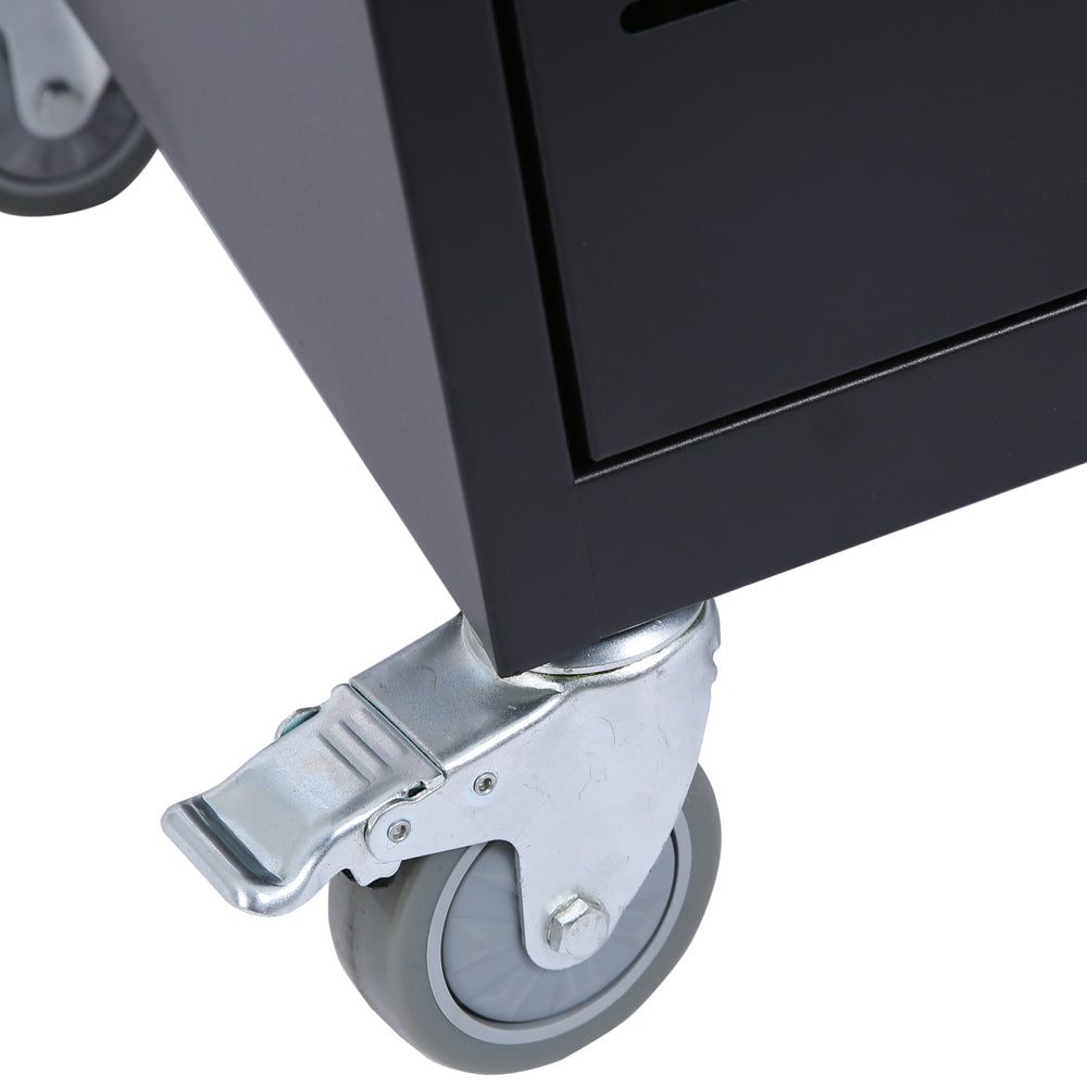 Mobile Charging Cart and Cabinet for Tablets Laptops 30-Device - Korvel