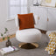 wivel Accent Chair Armchair, Round Barrel Chair in Fabric for Living Room Bedroom White - Korvel