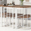 TOPMAX Modern 7-Piece Dining Table Set with Faux Marble Compact 55Inch Kitchen Table Set for 6  White+Cherry - Korvel