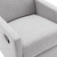 Chaise à bascule rembourrée moderne pour nursery - Gris