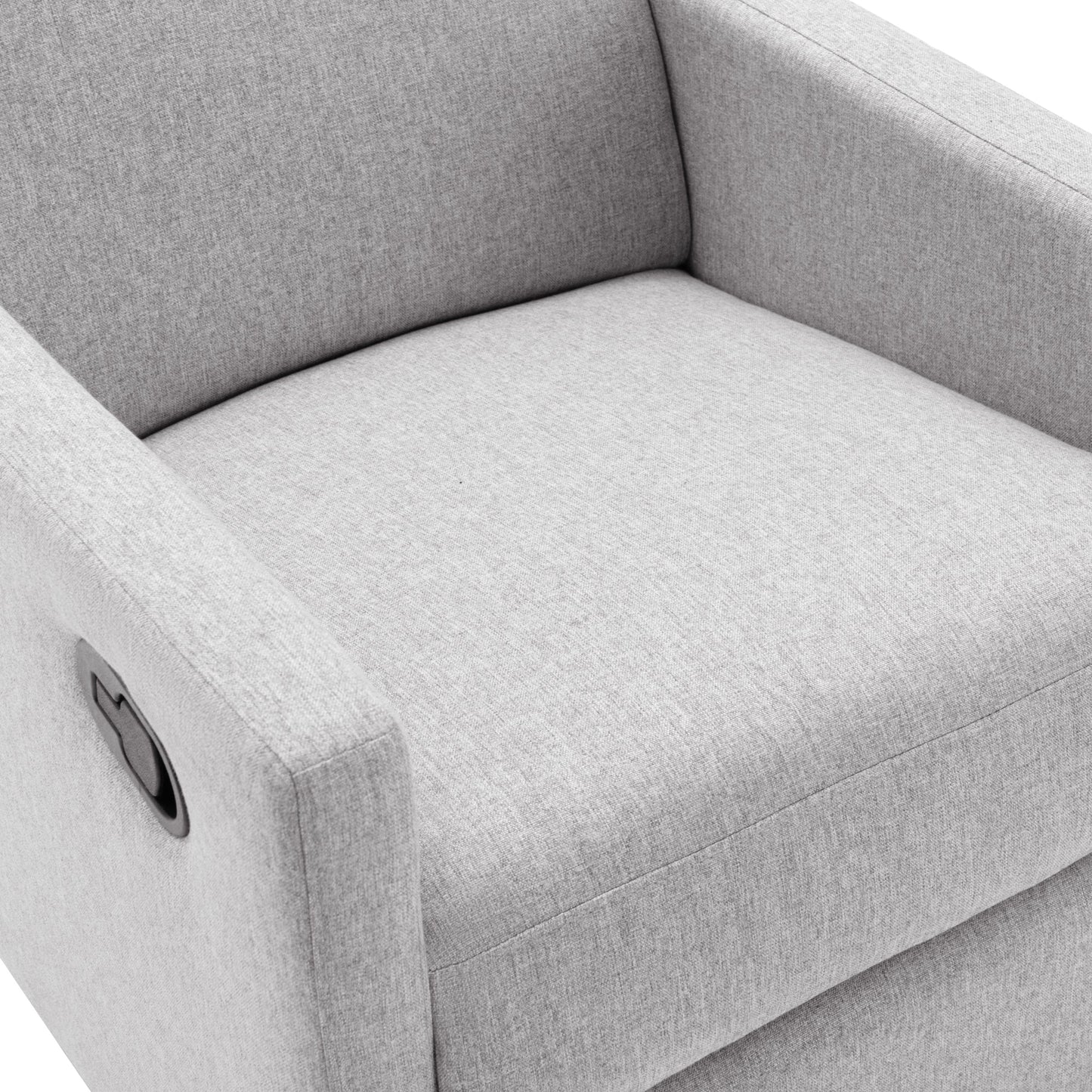Chaise à bascule rembourrée moderne pour nursery - Gris