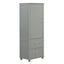Tall Bathroom Storage Cabinet, Freestanding Storage Cabinet with Two Drawers and Adjustable Shelf, MDF Board , Grey - Korvel