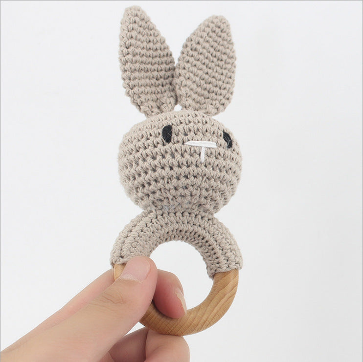 Carving Name Baby Soothing Bell Newborn Gift Bath Gift Knitted Cartoon Doll - Korvel